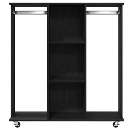 Wardrobe with Shelf Black oak 102 x 38 x 110 cm Engineered wood