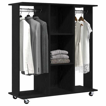 Wardrobe with Shelf Black oak 102 x 38 x 110 cm Engineered wood