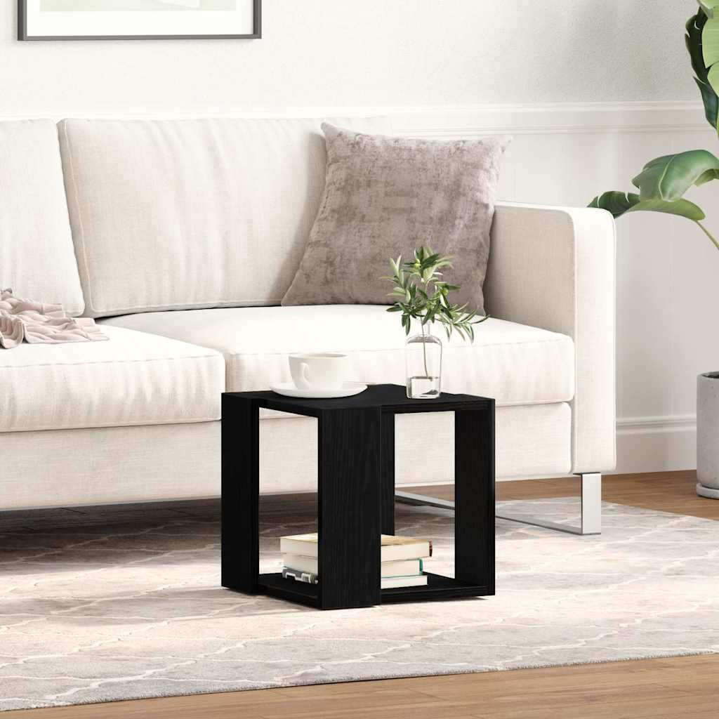 Coffee Table Black Oak 32 x 32 x 30 cm Engineered Wood