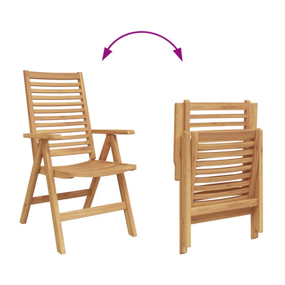 Chair Folding 6 pcs Brown 64.5 x 52 x 108 cm Solid Teak Wood