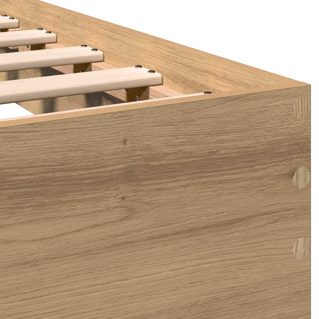 Bed Frame with Headboard Artisan Oak 203 x 104 x 70 cm