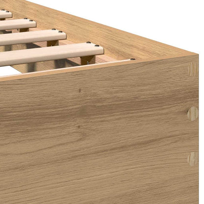 Bed Frame with Headboard Artisan Oak 203 x 104 x 70 cm