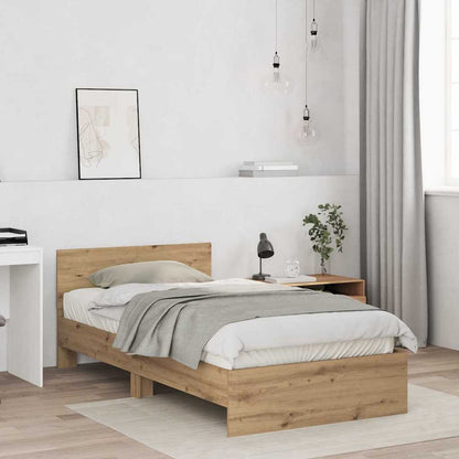 Bed Frame with Headboard Artisan Oak 203 x 104 x 70 cm