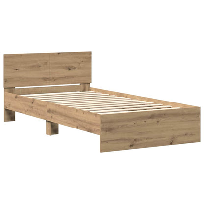 Bed Frame with Headboard Artisan Oak 203 x 104 x 70 cm