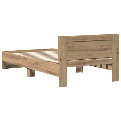 Bed Frame with Headboard Artisan Oak 203 x 104 x 70 cm