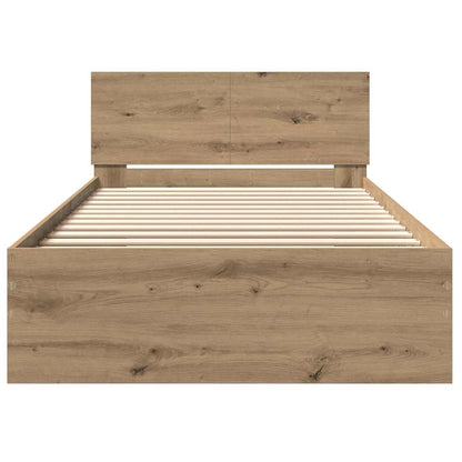 Bed Frame with Headboard Artisan Oak 203 x 104 x 70 cm