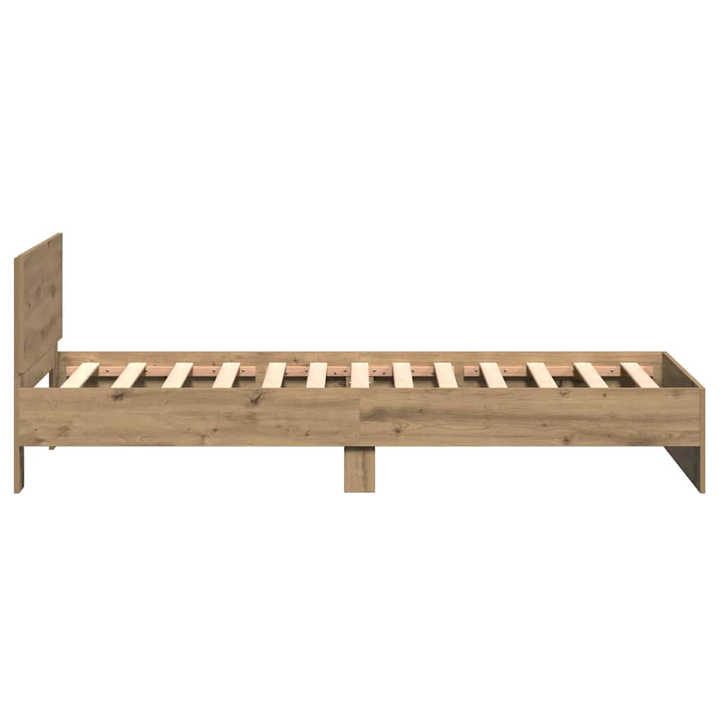 Bed Frame with Headboard Artisan Oak 203 x 104 x 70 cm