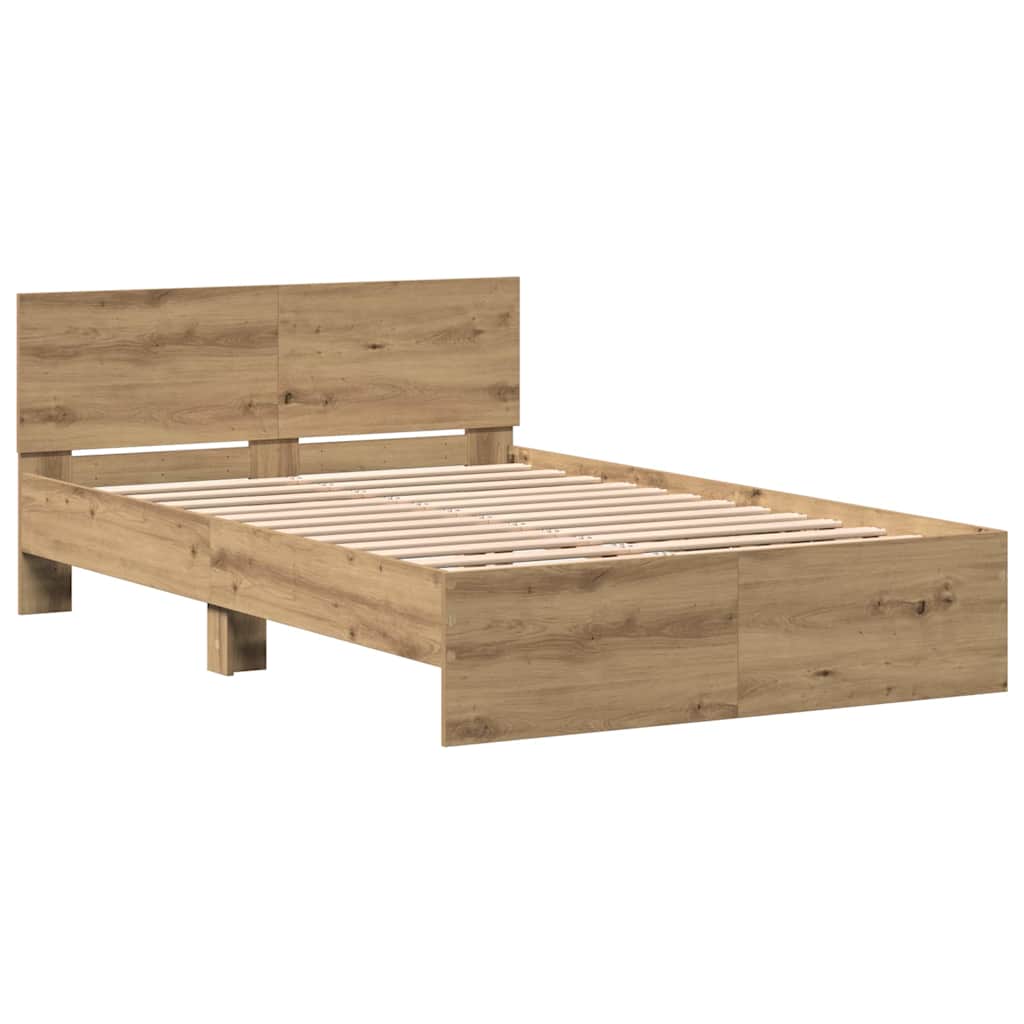 Bed Frame with Headboard Artisan Oak 193 x 125 x 70 cm