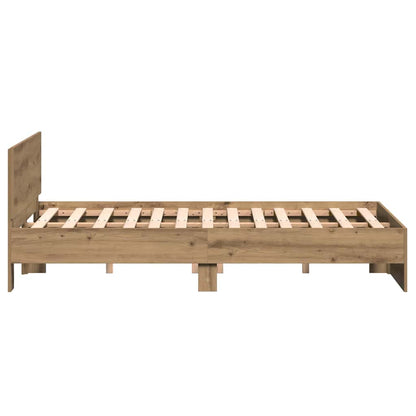 Bed Frame with Headboard Artisan Oak 193 x 125 x 70 cm