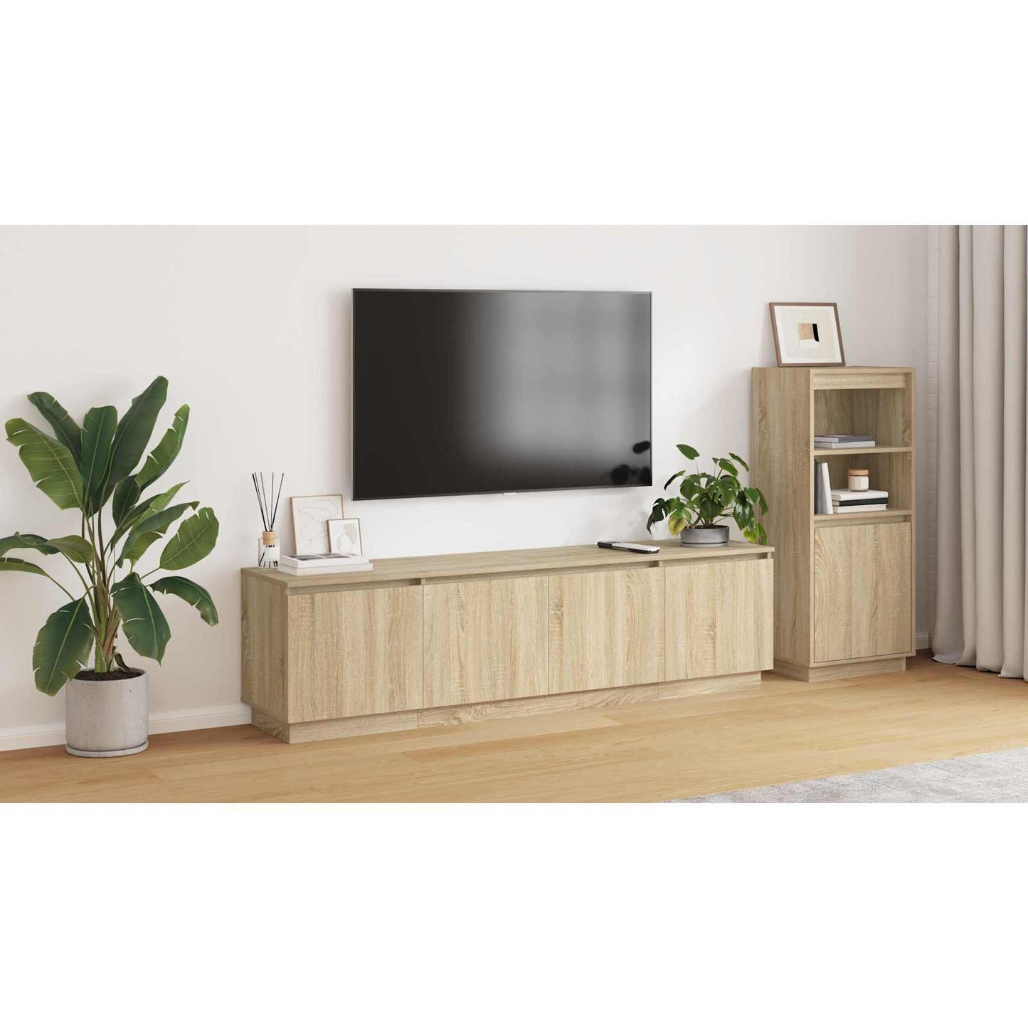 TV Cabinet Sonoma Oak 180 x 38 x 49 cm Engineered Wood