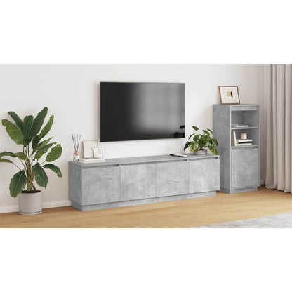 TV Cabinet Concrete Grey 180 x 38 x 49 cm Engineered Wood