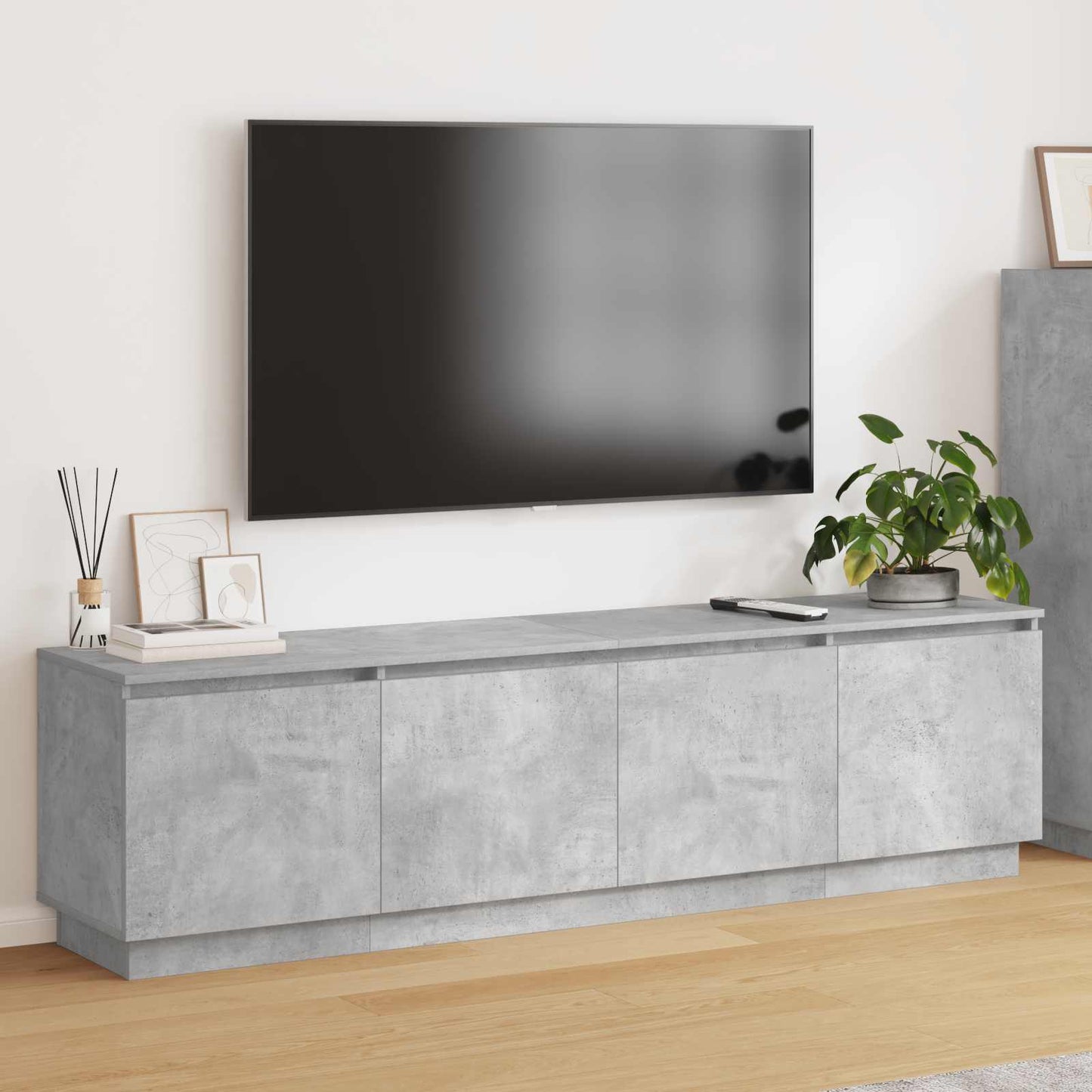 TV Cabinet Concrete Grey 180 x 38 x 49 cm Engineered Wood