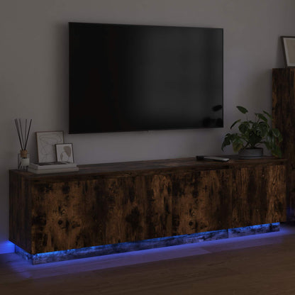 TV Cabinet Smoked Oak 180 x 38 x 49 cm Engineered Wood