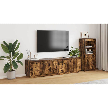 TV Cabinet Smoked Oak 180 x 38 x 49 cm Engineered Wood