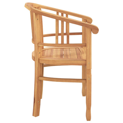 Chair 2 pcs Brown 63 x 58 x 89 cm Solid Teak Wood