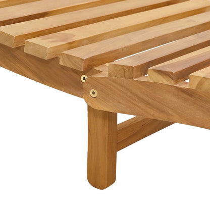 Sun Lounger Brown 198 x 55 x 58.5 cm Solid Teak Wood