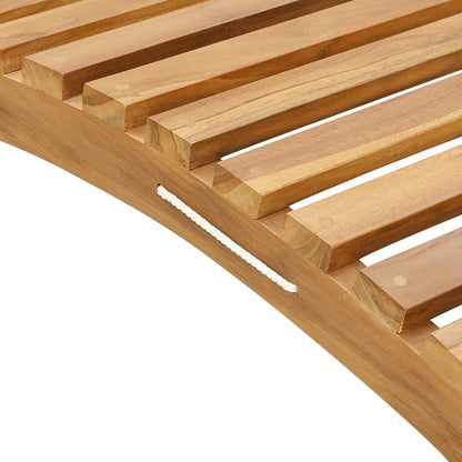 Sun Lounger Brown 198 x 55 x 58.5 cm Solid Teak Wood