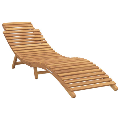 Sun Lounger Brown 198 x 55 x 58.5 cm Solid Teak Wood