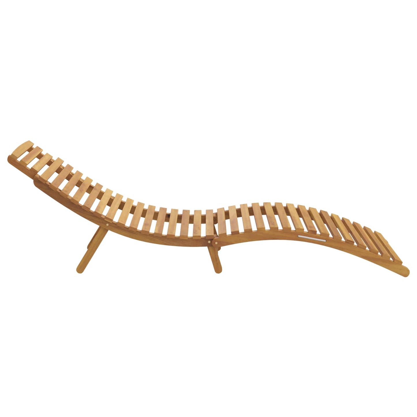 Sun Lounger Brown 198 x 55 x 58.5 cm Solid Teak Wood