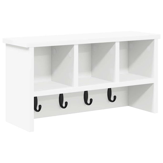 Wall-Mounted Coat Rack Wall-Mounted White 50 x 16 x 26 cm