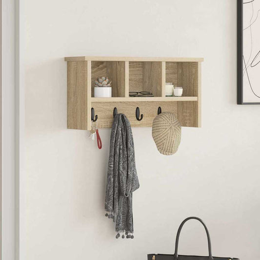 Wall-Mounted Coat Rack Wall-Mounted Sonoma Oak 50 x 16 x 26 cm