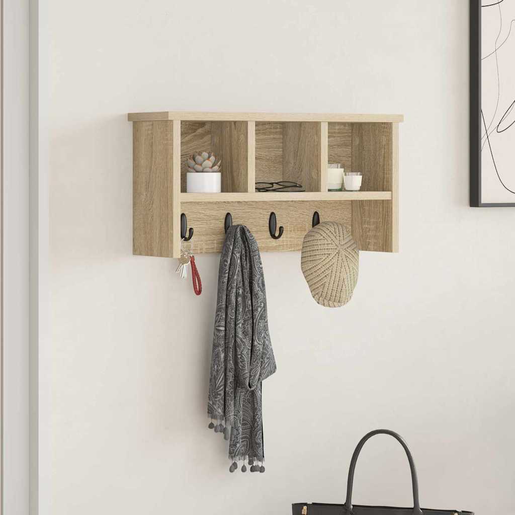 Wall-Mounted Coat Rack Wall-Mounted Sonoma Oak 50 x 16 x 26 cm