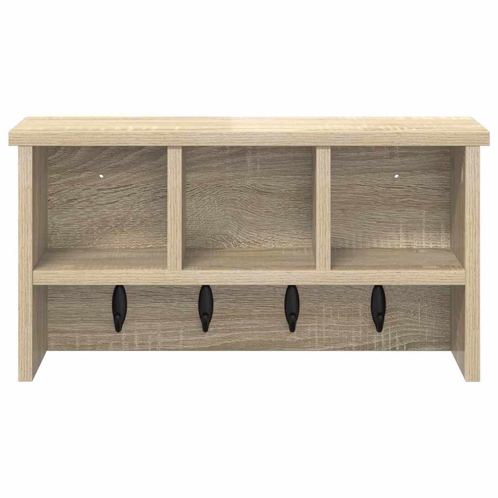 Wall-Mounted Coat Rack Wall-Mounted Sonoma Oak 50 x 16 x 26 cm