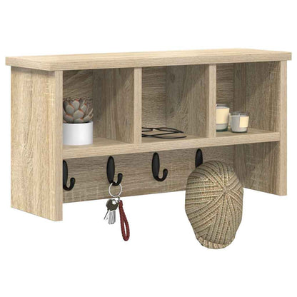Wall-Mounted Coat Rack Wall-Mounted Sonoma Oak 50 x 16 x 26 cm