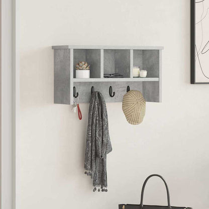Wall-Mounted Coat Rack Wall-Mounted Concrete Grey