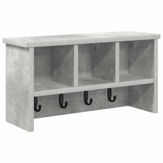 Wall-Mounted Coat Rack Wall-Mounted Concrete Grey