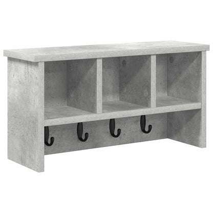 Wall-Mounted Coat Rack Wall-Mounted Concrete Grey