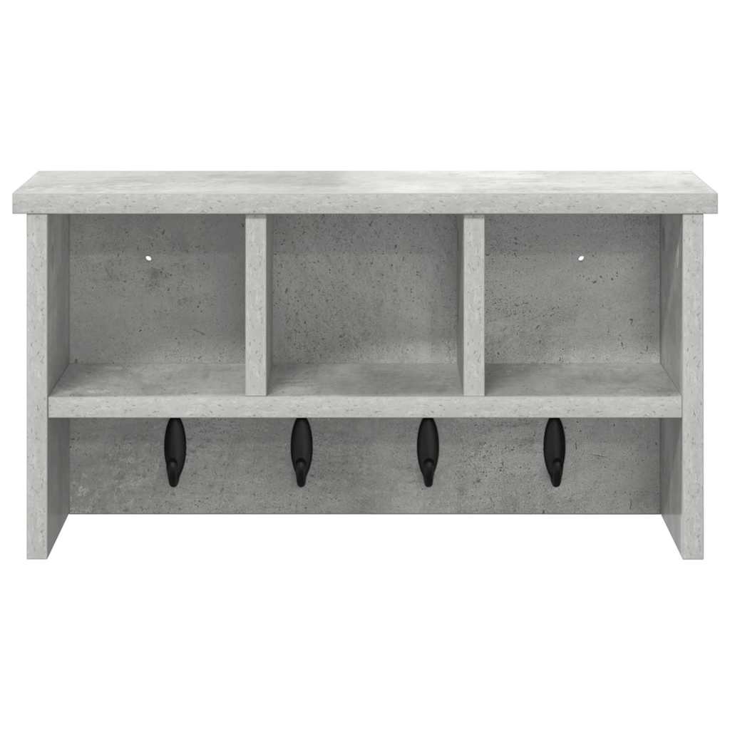 Wall-Mounted Coat Rack Wall-Mounted Concrete Grey