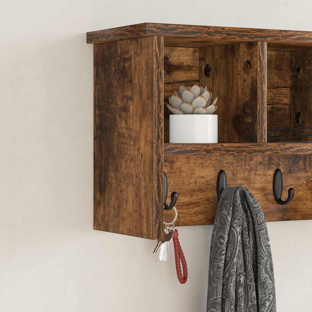 Wall-Mounted Coat Rack Wall-Mounted Smoked Oak 50 x 16 x 26 cm