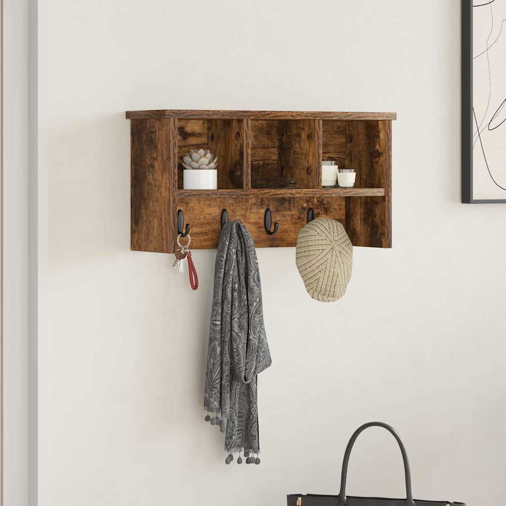 Wall-Mounted Coat Rack Wall-Mounted Smoked Oak 50 x 16 x 26 cm
