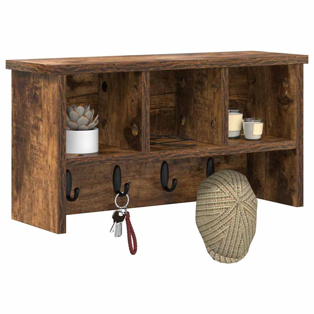 Wall-Mounted Coat Rack Wall-Mounted Smoked Oak 50 x 16 x 26 cm