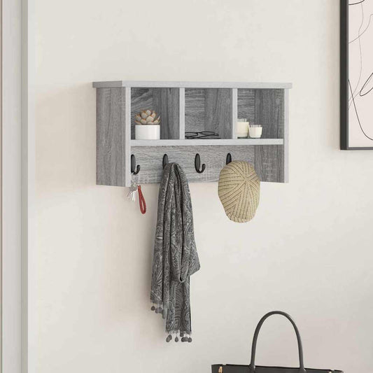 Wall-Mounted Coat Rack Wall-Mounted Grey Sonoma 50 x 16 x 26 cm