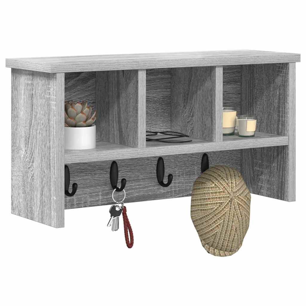 Wall-Mounted Coat Rack Wall-Mounted Grey Sonoma 50 x 16 x 26 cm
