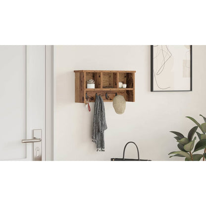 Wall-Mounted Coat Rack Old Wood 50 x 16 x 26 cm Engineered wood