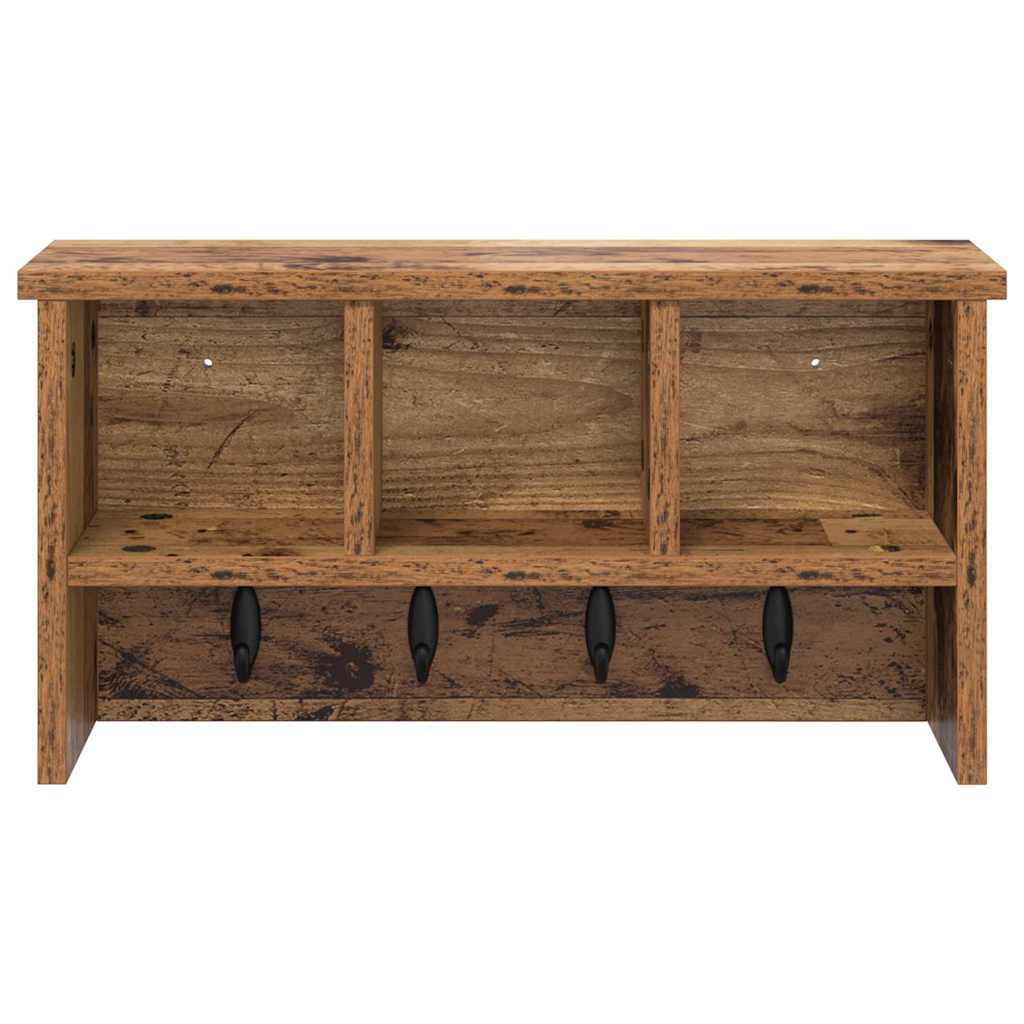 Wall-Mounted Coat Rack Old Wood 50 x 16 x 26 cm Engineered wood