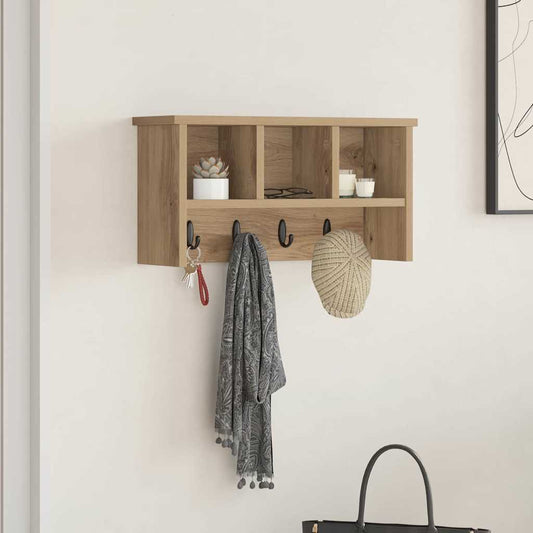 Wall-Mounted Coat Rack Wall-Mounted Artisan Oak 50 x 16 x 26 cm
