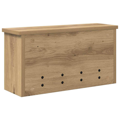 Wall-Mounted Coat Rack with Shelf Artisan Oak 50 x 16 x 26 cm