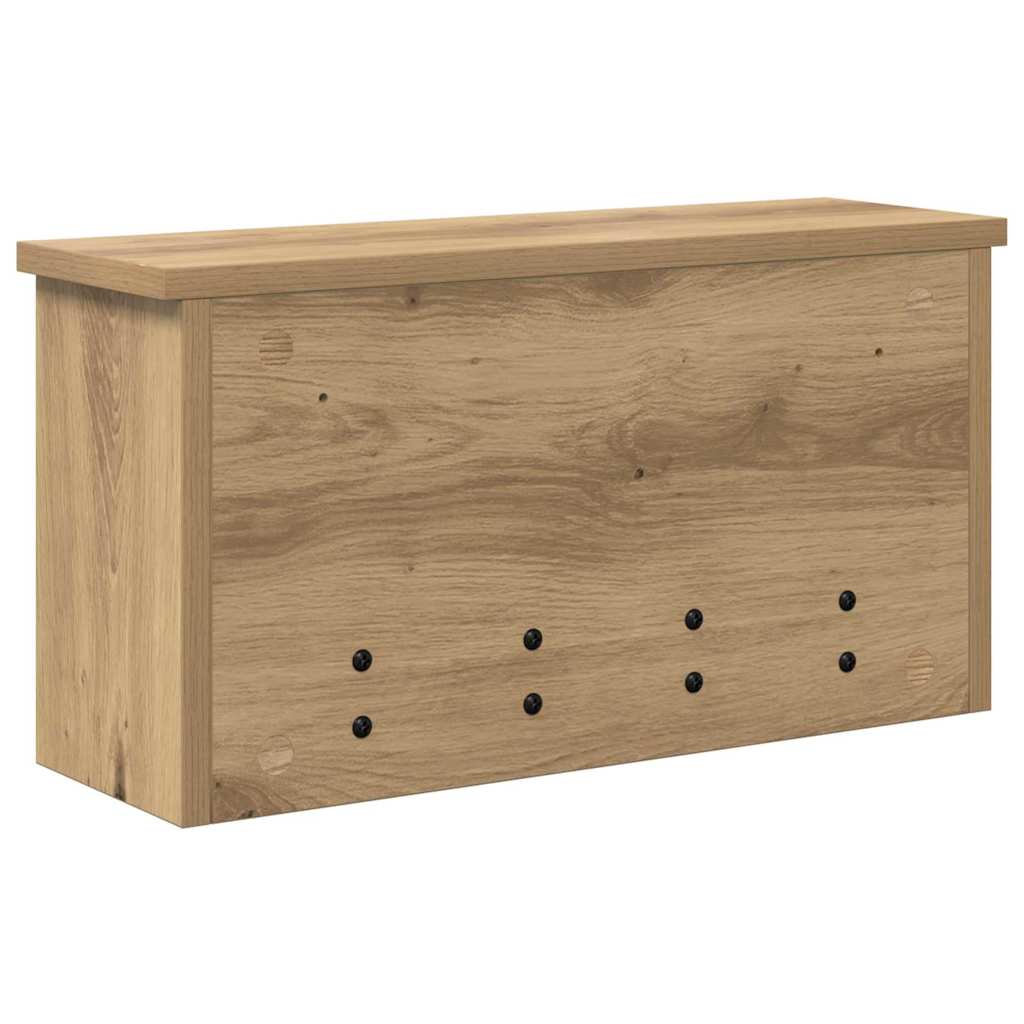 Wall-Mounted Coat Rack with Shelf Artisan Oak 50 x 16 x 26 cm