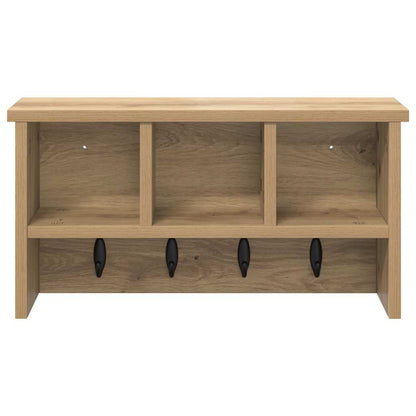 Wall-Mounted Coat Rack with Shelf Artisan Oak 50 x 16 x 26 cm