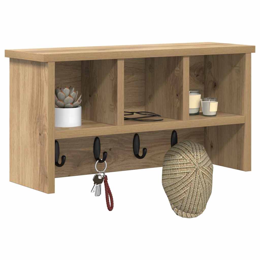 Wall-Mounted Coat Rack Wall-Mounted Artisan Oak 50 x 16 x 26 cm