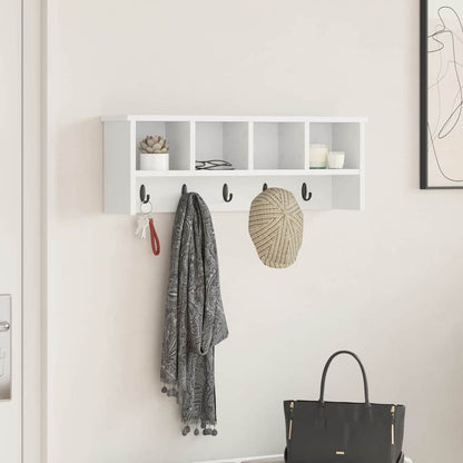 Wall-Mounted Coat Rack Wall-Mounted White 75 x 16 x 26 cm