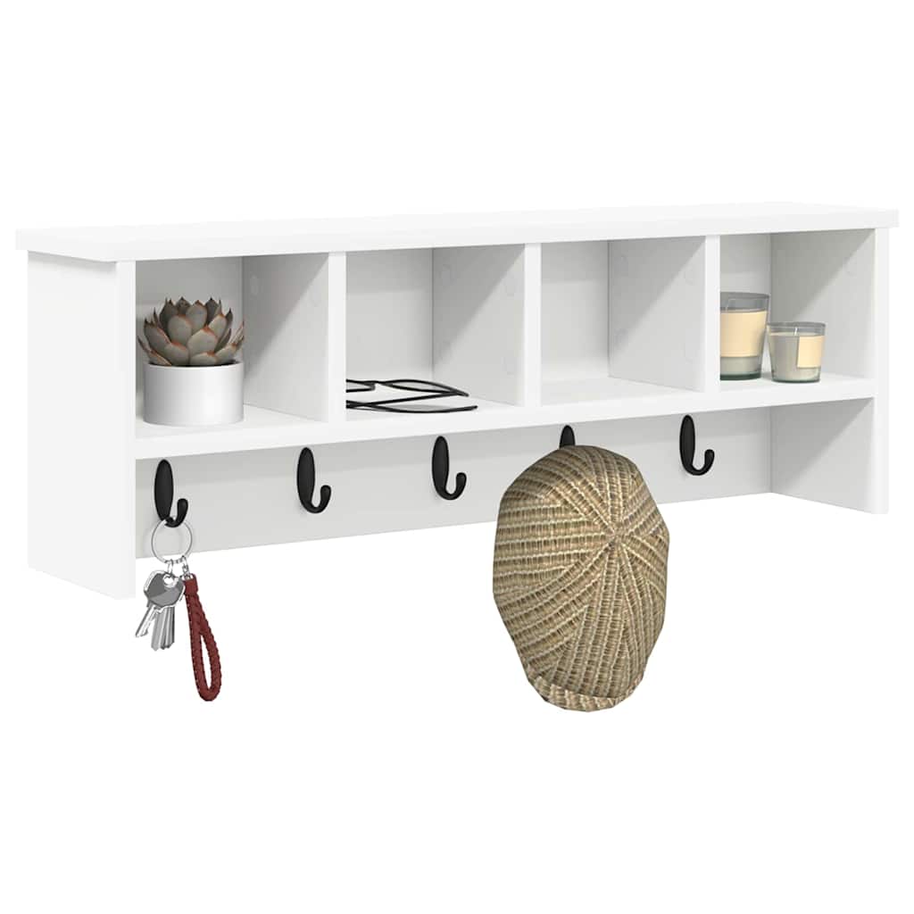 Wall-Mounted Coat Rack Wall-Mounted White 75 x 16 x 26 cm