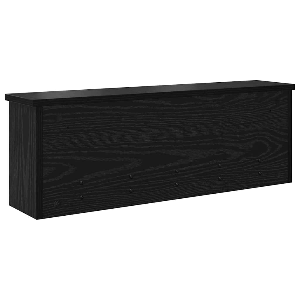 Wall-Mounted Coat Rack Wall-Mounted Black Oak 75 x 16 x 26 cm
