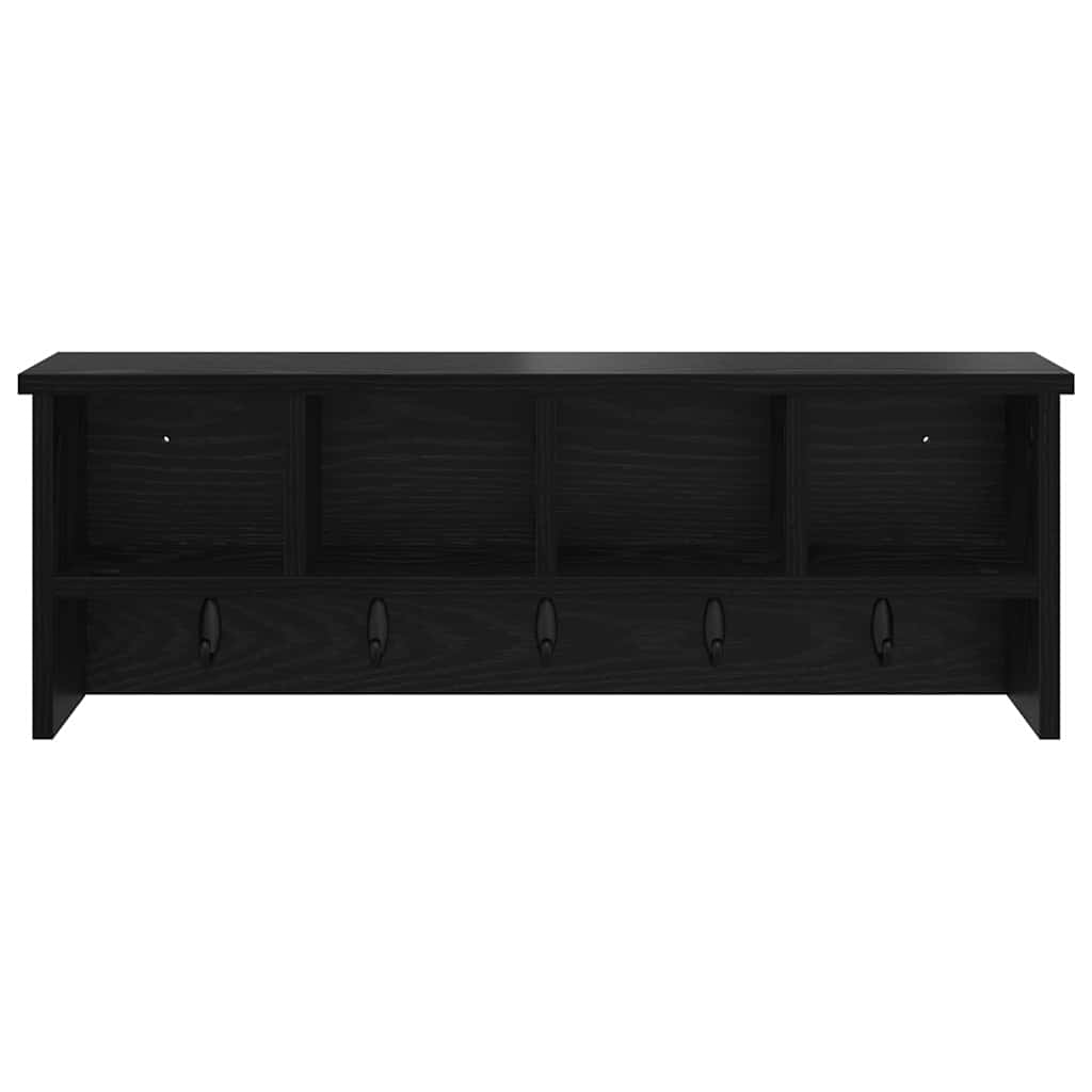 Wall-Mounted Coat Rack Wall-Mounted Black Oak 75 x 16 x 26 cm
