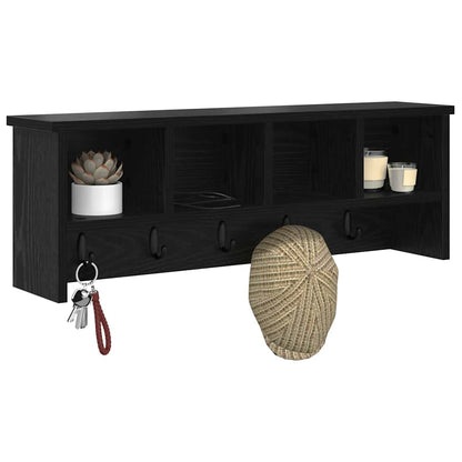 Wall-Mounted Coat Rack Wall-Mounted Black Oak 75 x 16 x 26 cm