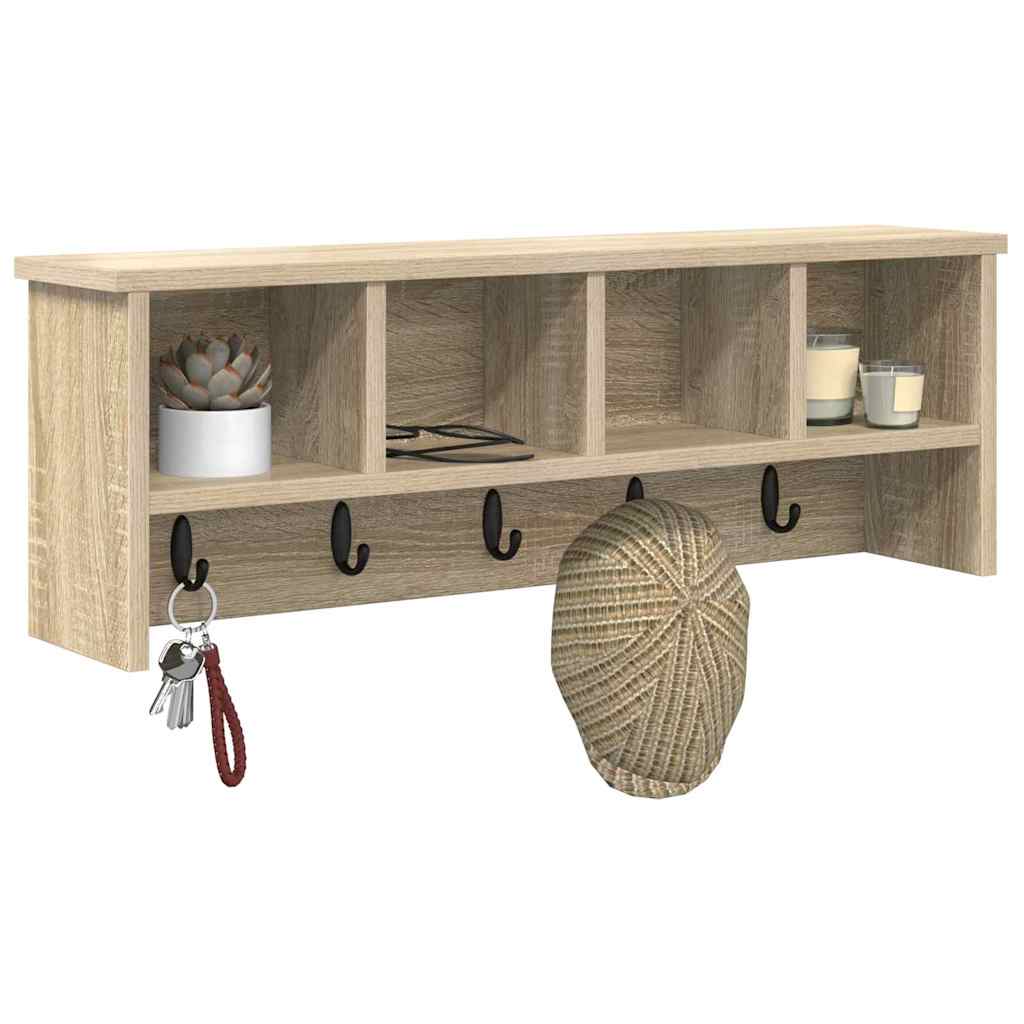 Wall-Mounted Coat Rack Wall-Mounted Sonoma Oak 75 x 16 x 26 cm